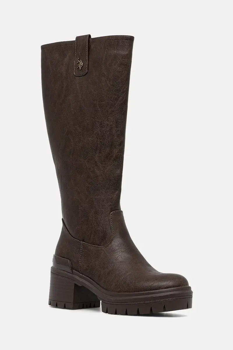 . stivali in pelle HALEY011 donna colore marrone HALEY011W/EY1