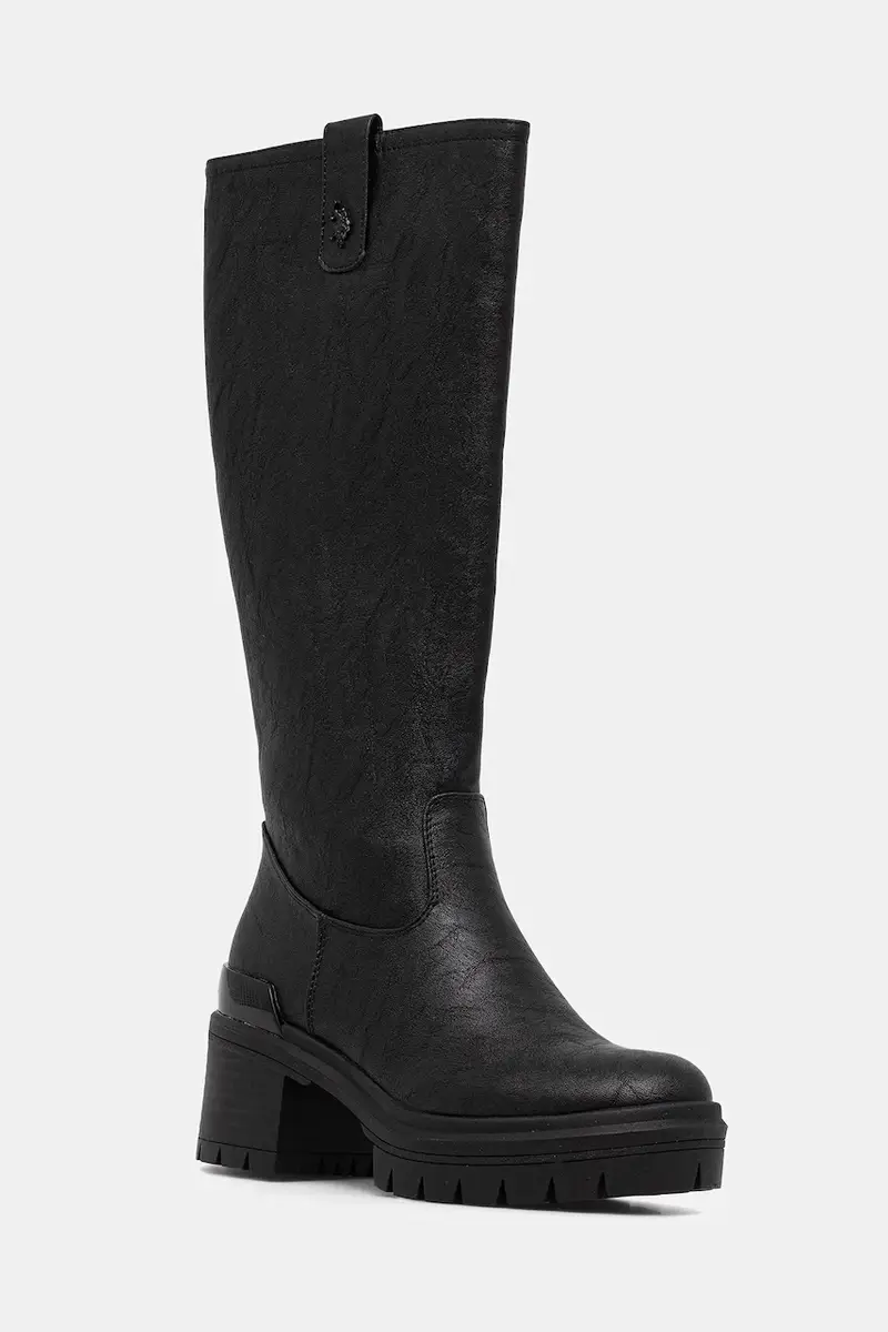 . stivali in pelle HALEY011 donna colore nero HALEY011W/EY1