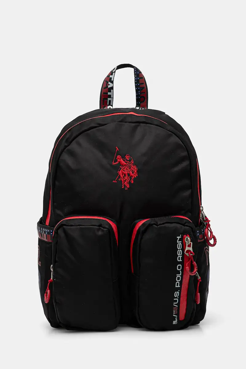 . zaino Bozeman uomo colore nero con applicazione BIUB65679MIA