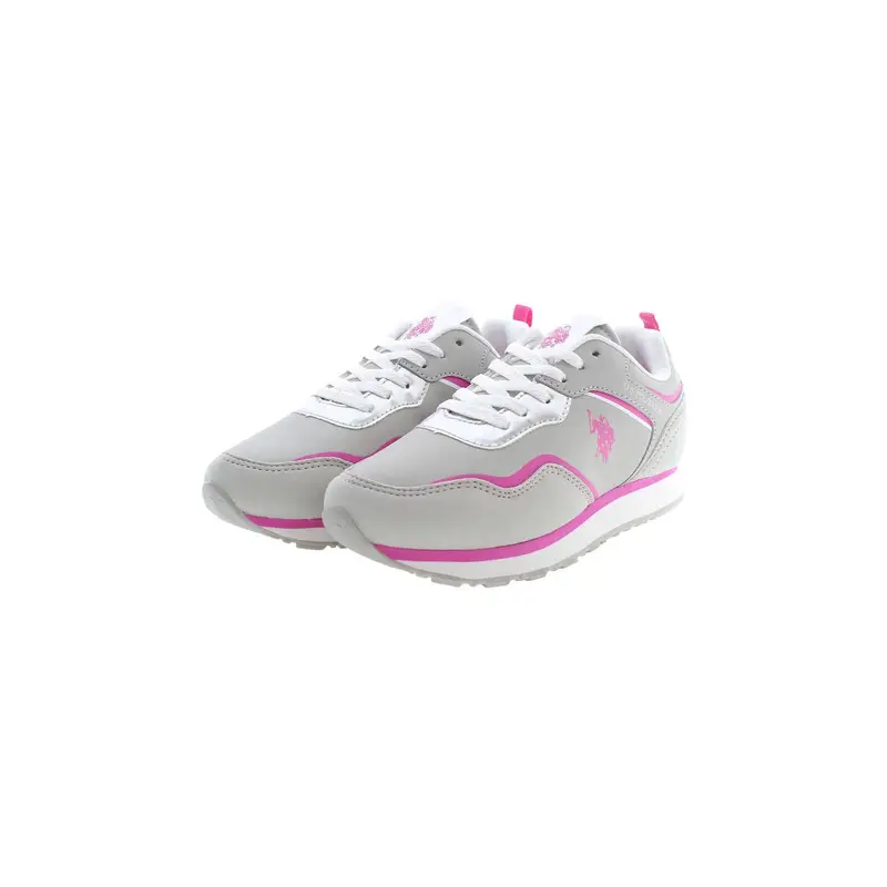 Scarpe Sneakers Bambina Grigie con Dettagli a Contrasto Grigio miniatura 2