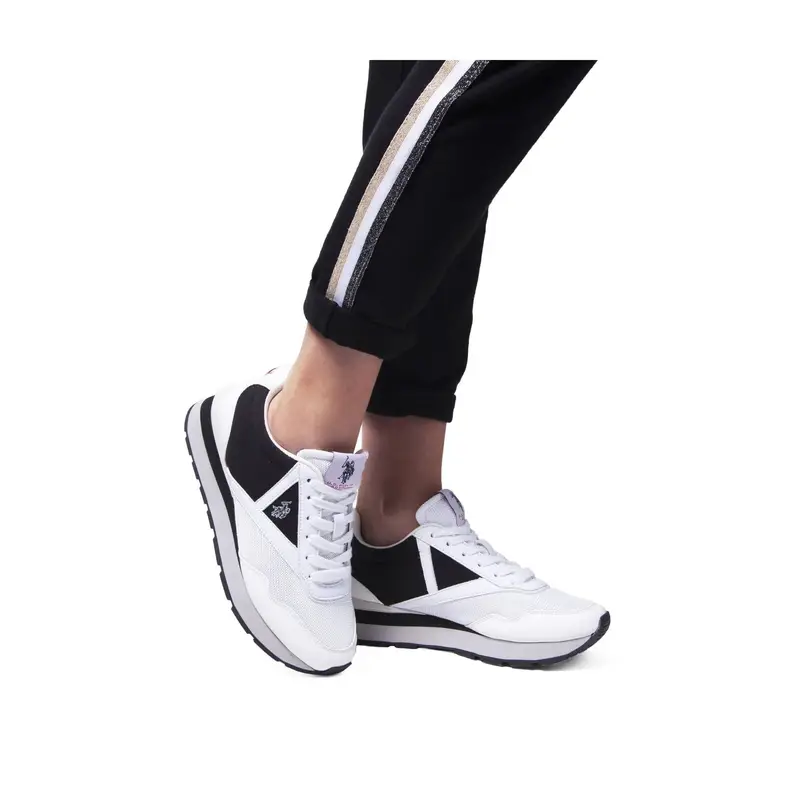 Sneakers Donna Bianche Dettagli a Contrasto Bianco miniatura 3