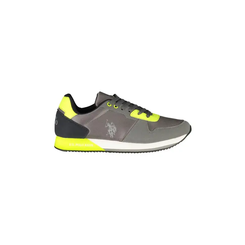 Sneakers Uomo Grigie Stampa Logo Grigio