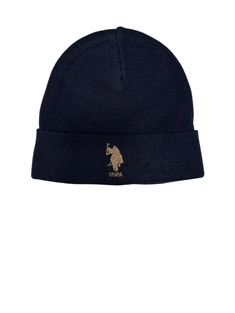 cappello blu navy uomo logo a contrasto