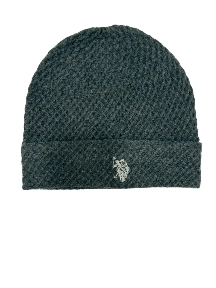cappello grigio uomo logo sul davanti