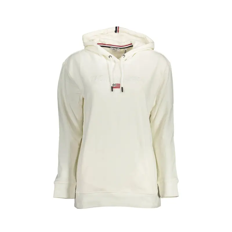 Felpa Donna Bianca Ricamo Bianco