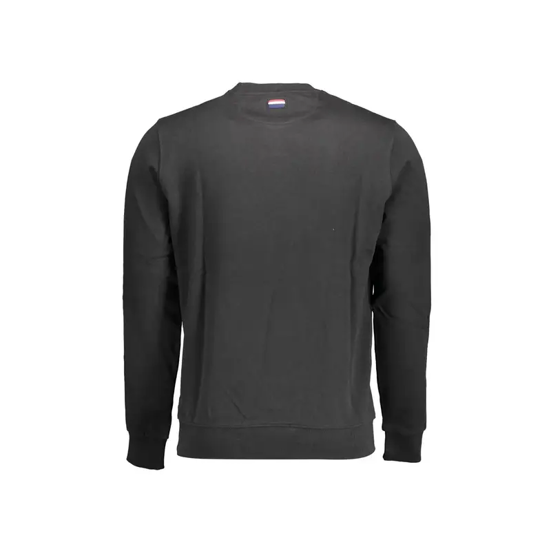 Felpa Maniche Lunghe Uomo Nera Ricamo Logo Nero miniatura 2