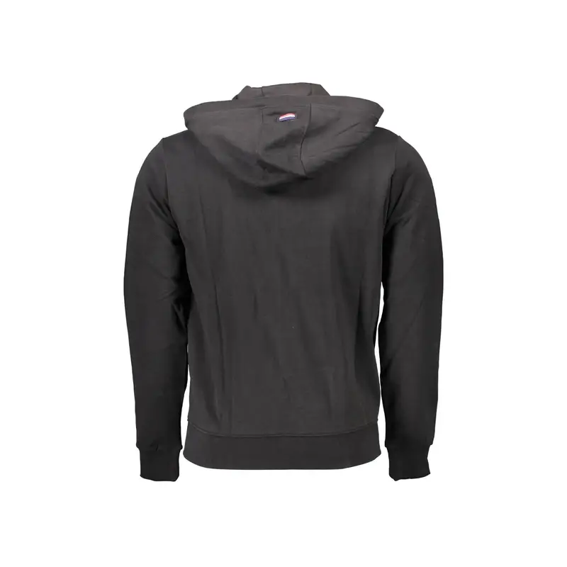 Felpa Maniche Lunghe Uomo Nera Zip Nero miniatura 2