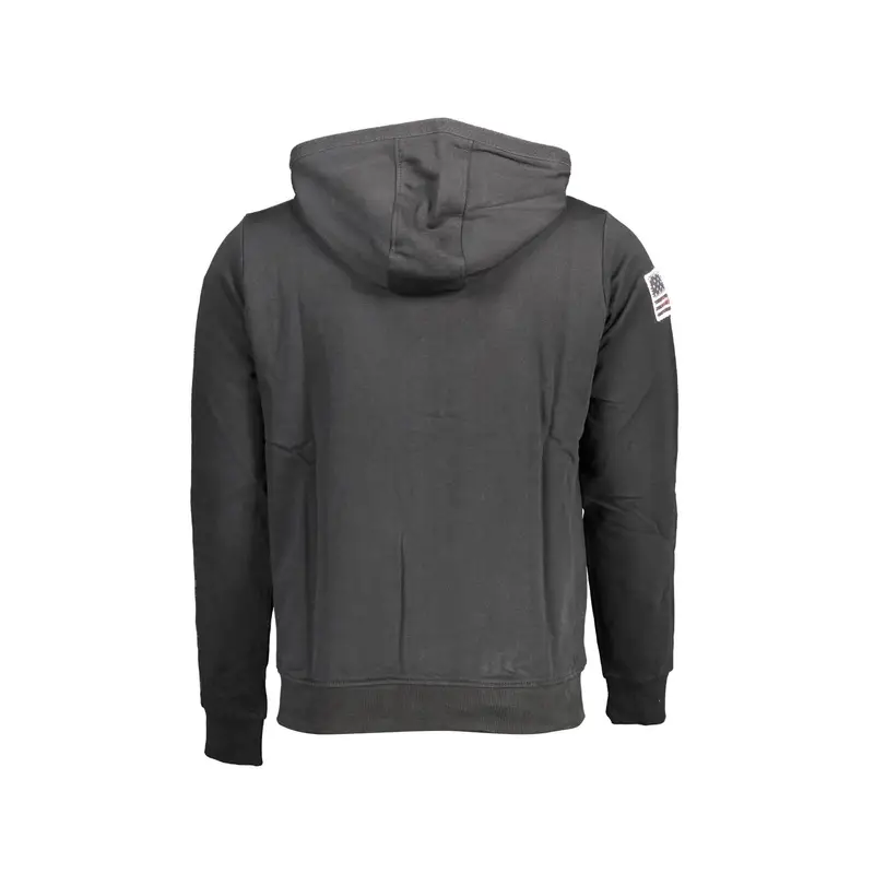 Felpa Maniche Lunghe Uomo Nera Zip Nero miniatura 2