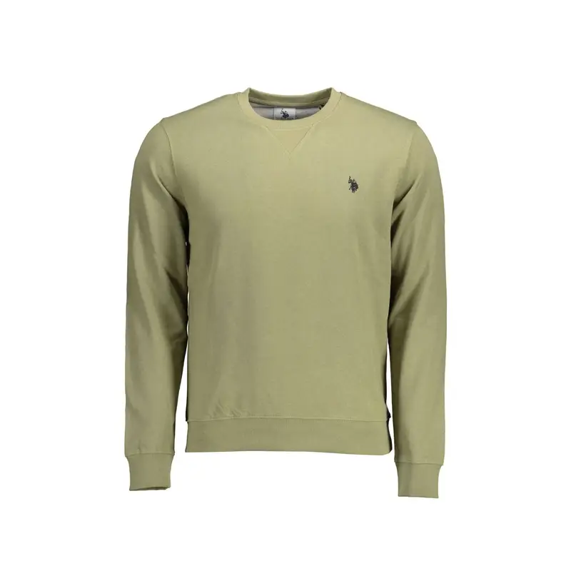 Felpa Maniche Lunghe Uomo Verde Ricamo