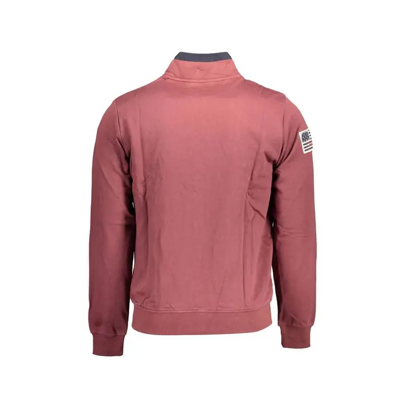 Felpa Maniche Lunghe Uomo Viola Zip miniatura 2