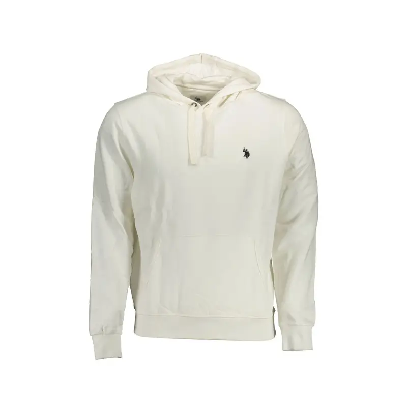 Felpa Uomo Bianca con Cappuccio Logo Bianco