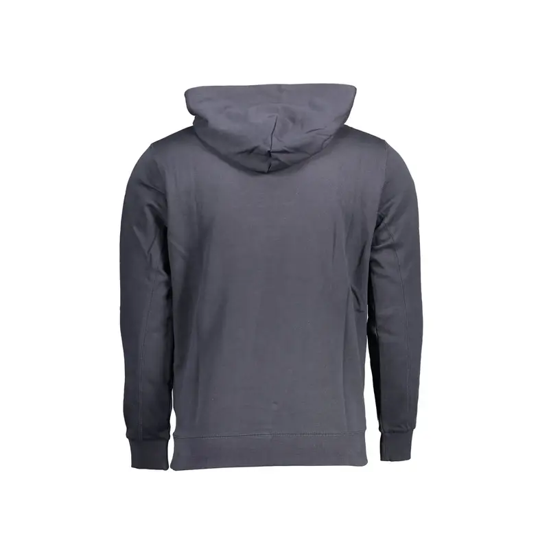 Felpa Uomo Blu con Cappuccio Logo miniatura 2