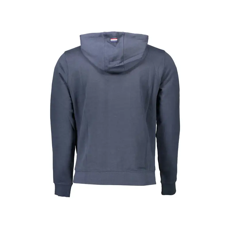 Felpa Uomo Blu con Zip Cappuccio Tascone Logo miniatura 2