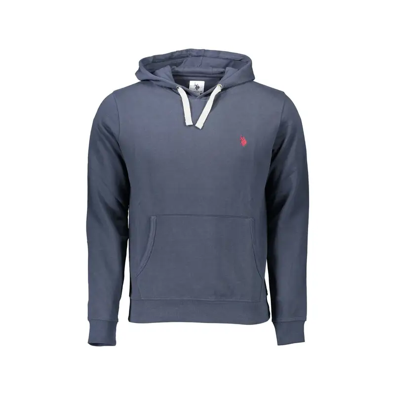 Felpa Uomo Blu con Zip Cappuccio Tascone Logo