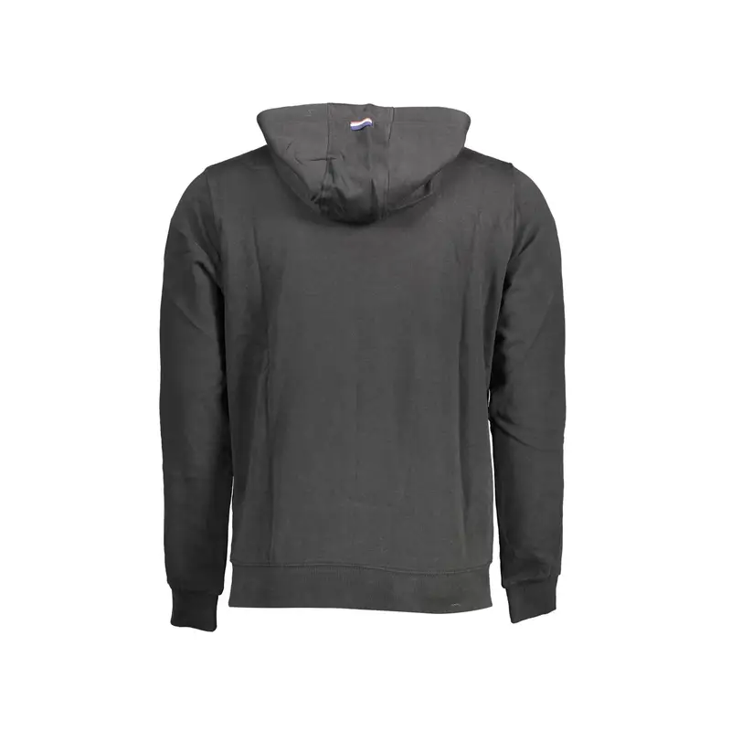 Felpa Uomo Nera con Cappuccio Logo Nero miniatura 2