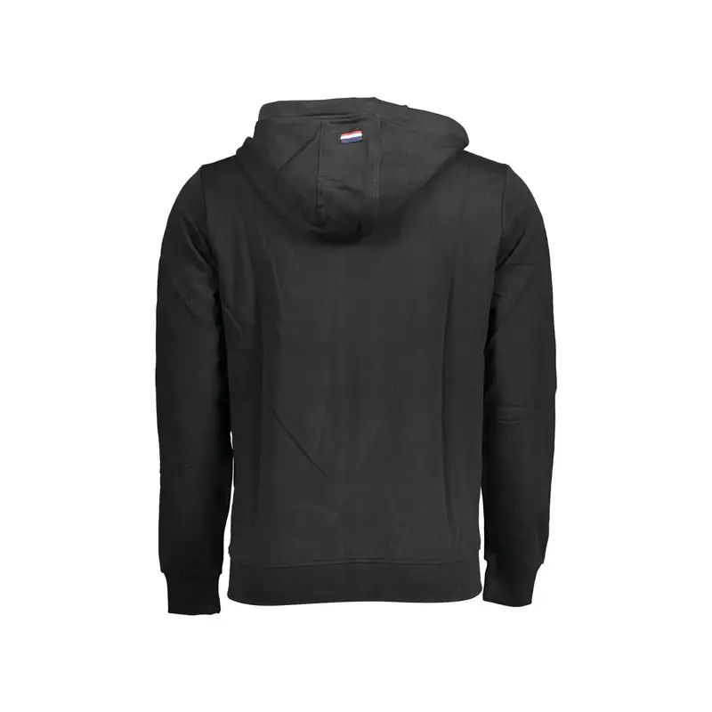 Felpa Uomo Nera Zip Nero miniatura 2