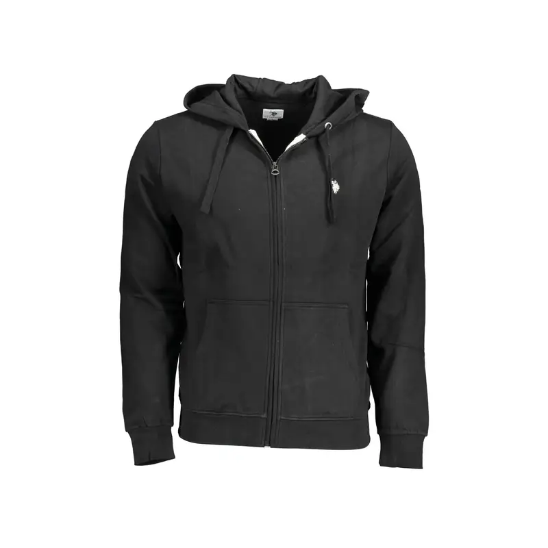 Felpa Uomo Nera Zip Nero