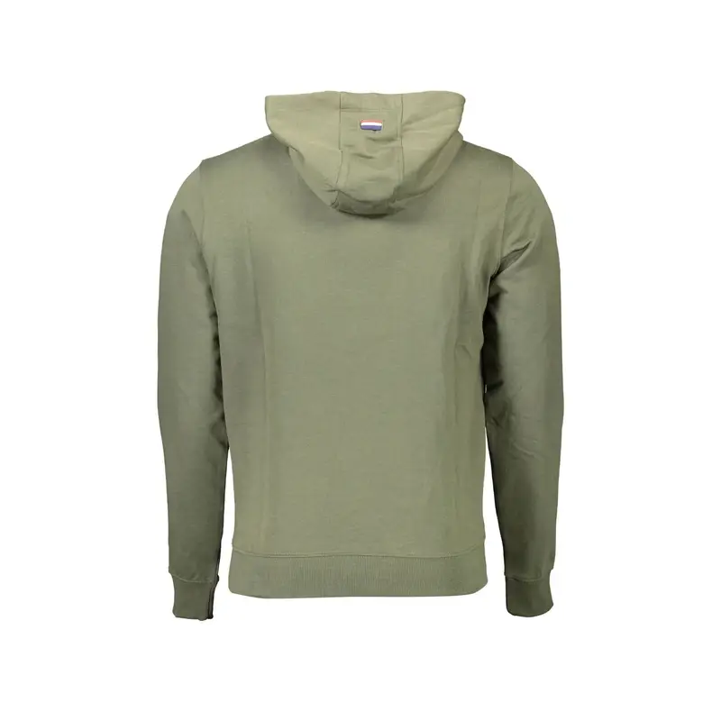 Felpa Uomo Verde Cappuccio Tascone Centrale Logo miniatura 2