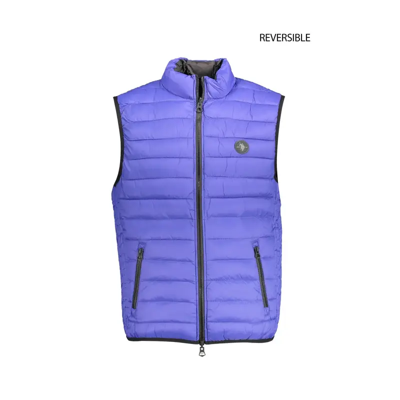 Giubbotto Uomo Blu Smanicato Zip