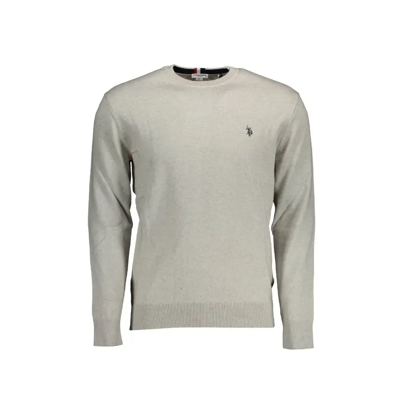 Maglia Uomo Grigia Ricamo Grigio