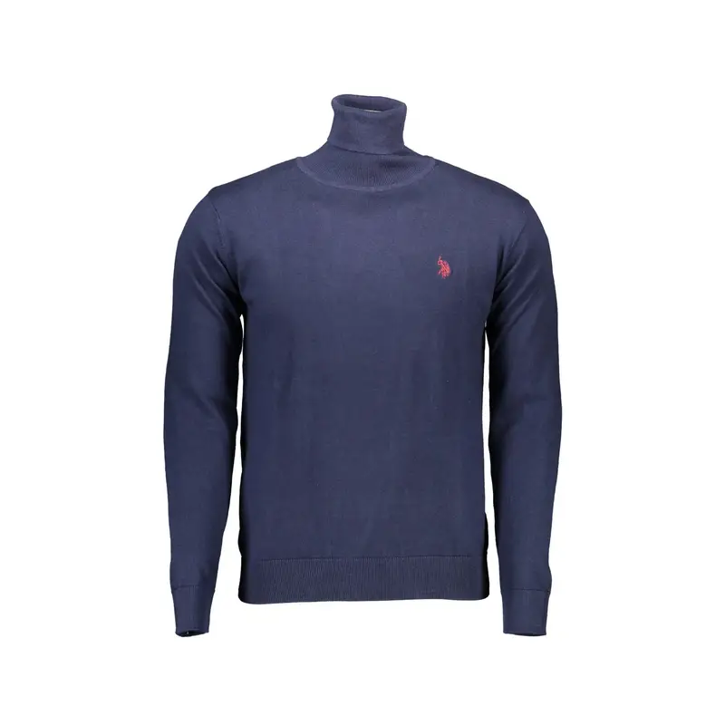 Maglione Uomo Blu Ricamo