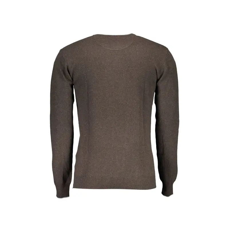 Maglione Uomo Marrone Dettagli a Contrasto miniatura 2