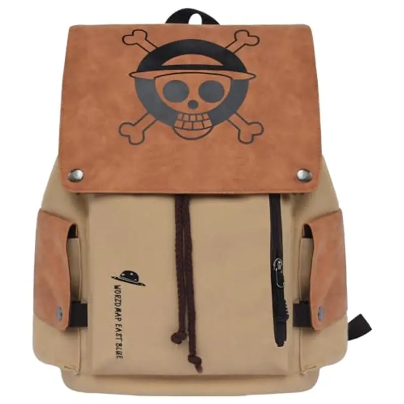Ubephant Zaino One Piece, Zaino da Scuola per Adolescenti, Zainetto dei Anime Bambini, One Piece Backpack, Z-aino Scolastico a Strato, Grande Capacità Lavoro Z-aino