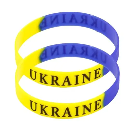 Ucraina Bandiera Bracciale Ucraina Ucraina Braccialetto di gomma Ucraina Supporto Ucraina I Stand con bandiera ucraina