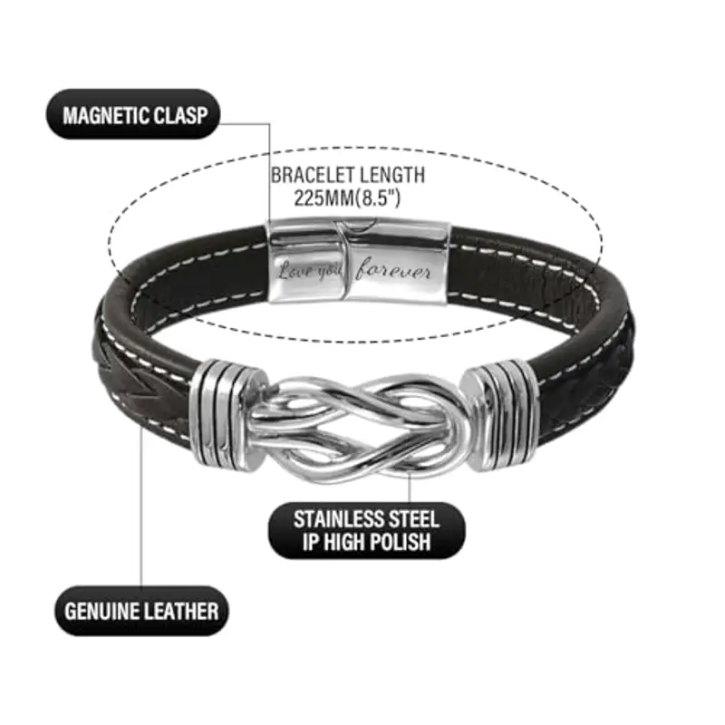 UEIOAVL Bracciali Uomo Nero 941916 miniatura 2