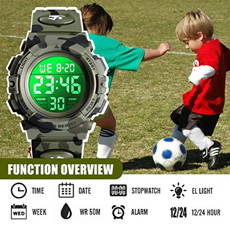 UEOTO Orologi sportivi Nero 1298938 miniatura 2