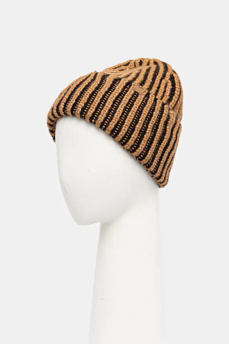 berretto e guanti di lana CHUNKY colore marrone 103605 miniatura 4