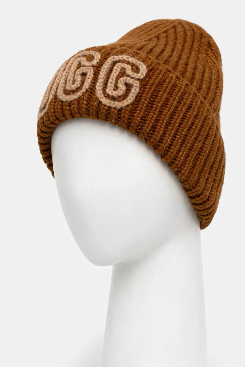 berretto in misto lana CHUNKY colore marrone 102345 miniatura 2