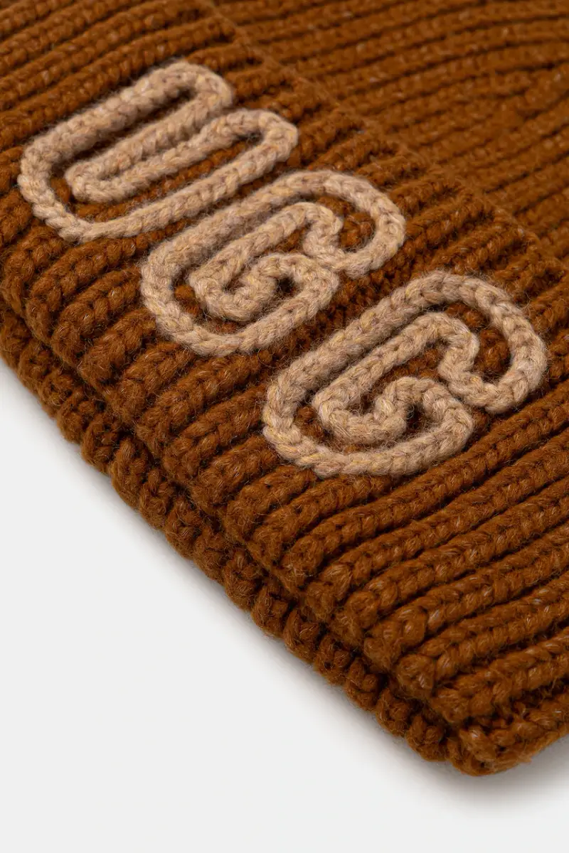 berretto in misto lana CHUNKY colore marrone 102345 miniatura 3