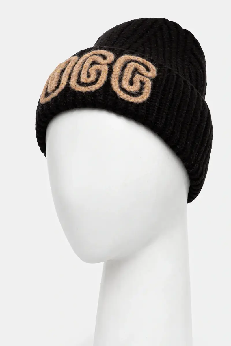 berretto in misto lana CHUNKY colore nero 102345 miniatura 2