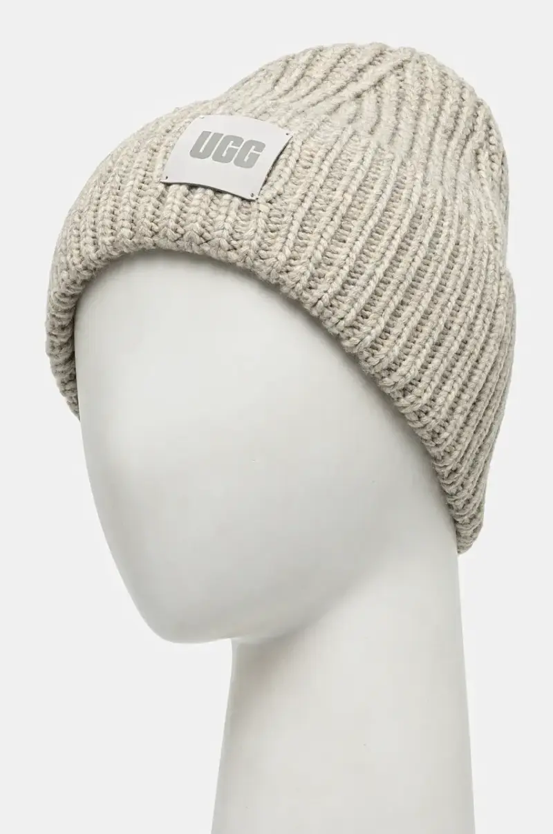 berretto in misto lana colore grigio miniatura 2