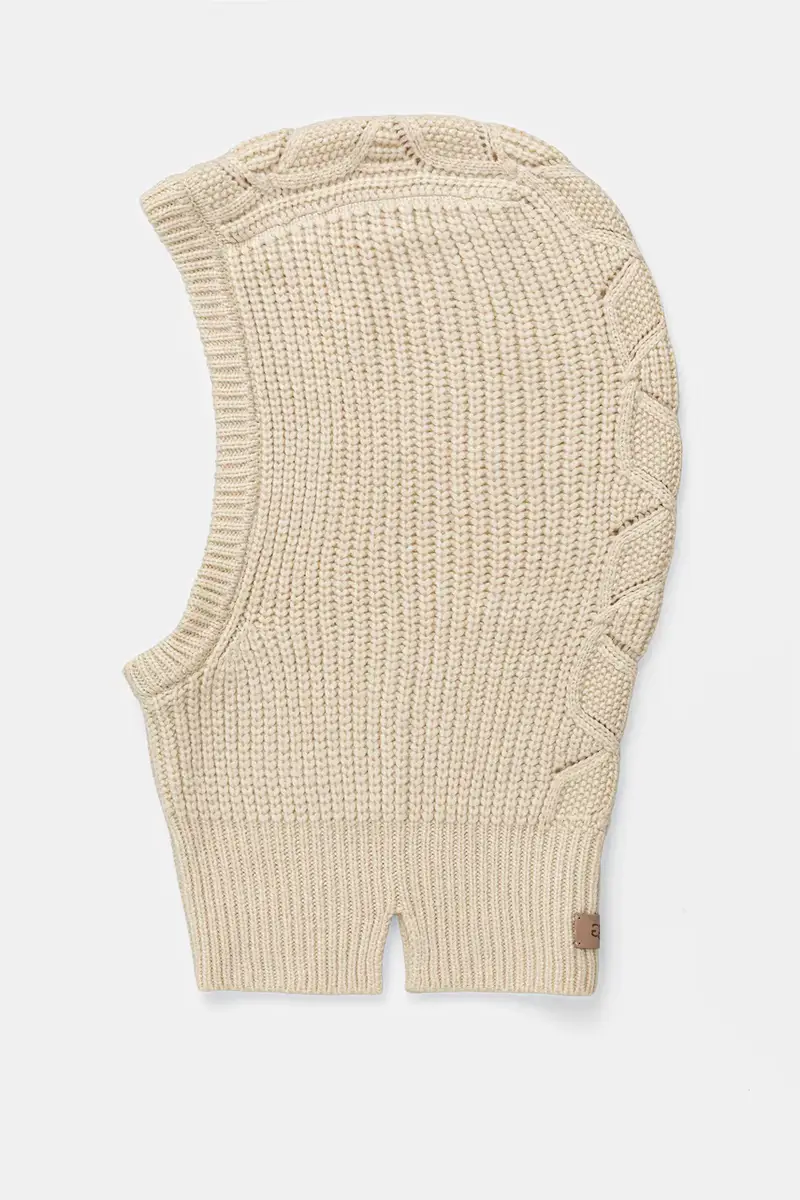 cappuccio in misto lana CABLE colore bianco 102740 Beige