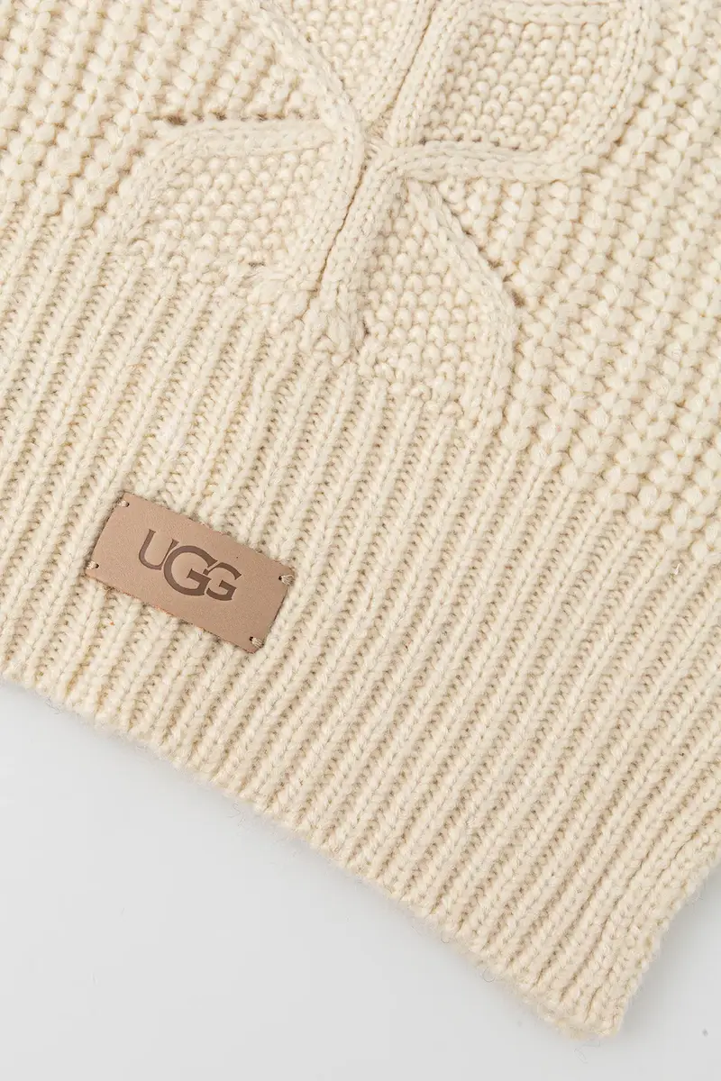 cappuccio in misto lana CABLE colore bianco 102740 Beige miniatura 3