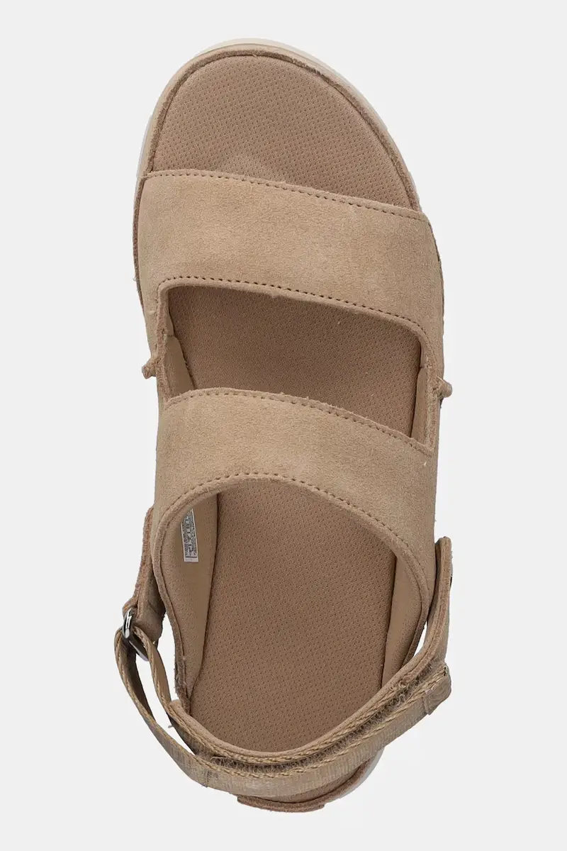 ciabatte in pelle scamosciata bambino/a GOLDENSTAR GLIDE colore beige 1166713K miniatura 4