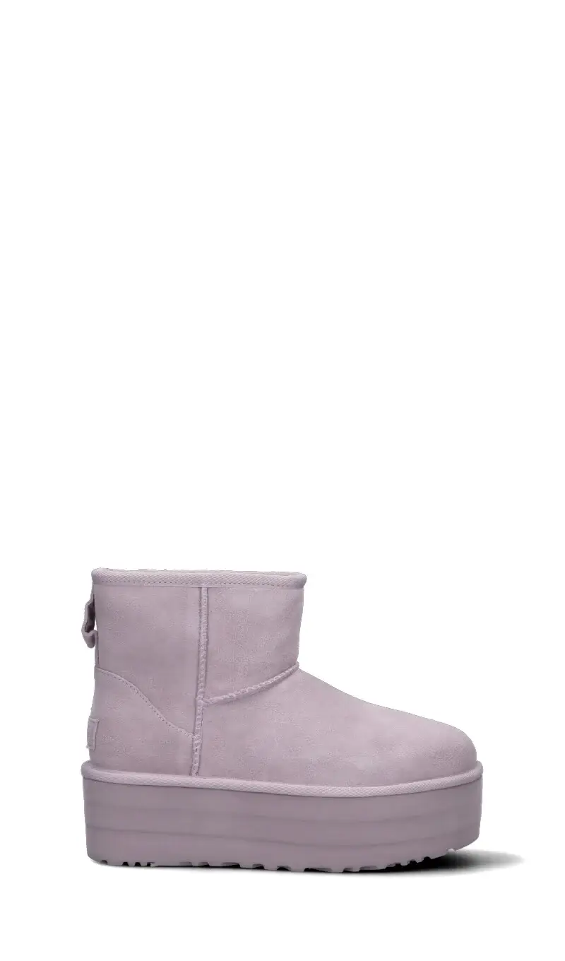 CLASSIC MINI PLATFORM Stivaletto pelo donna pale smoke in suede Vario