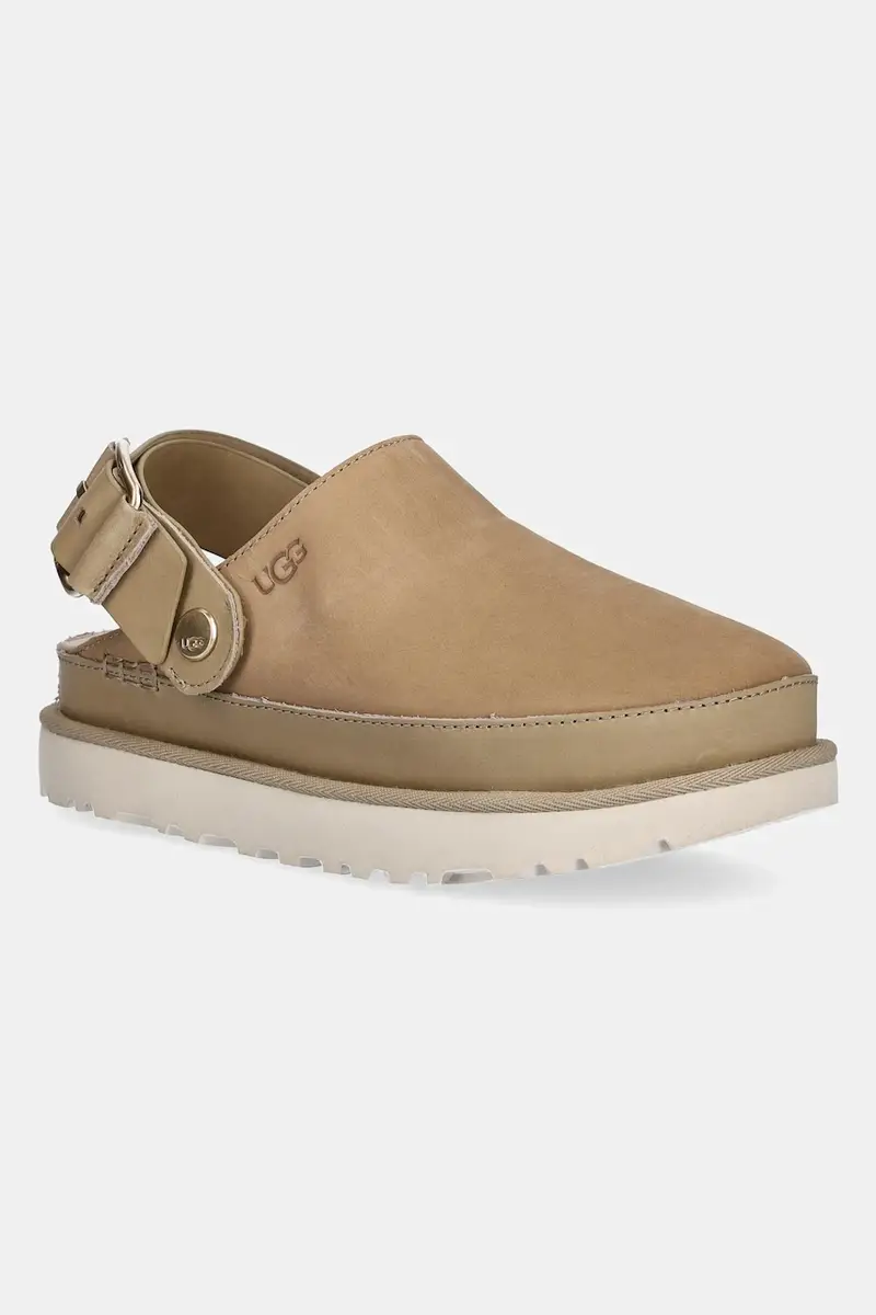 infradito in nubuck Goldenstar Villa Clog donna colore beige 1169590-MDSD
