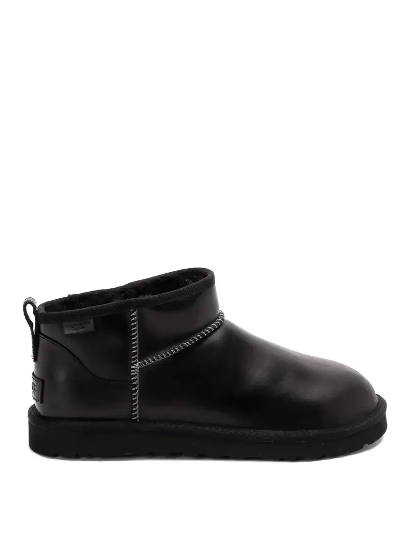 Man Classic Ultra Mini Leather Regen Nero