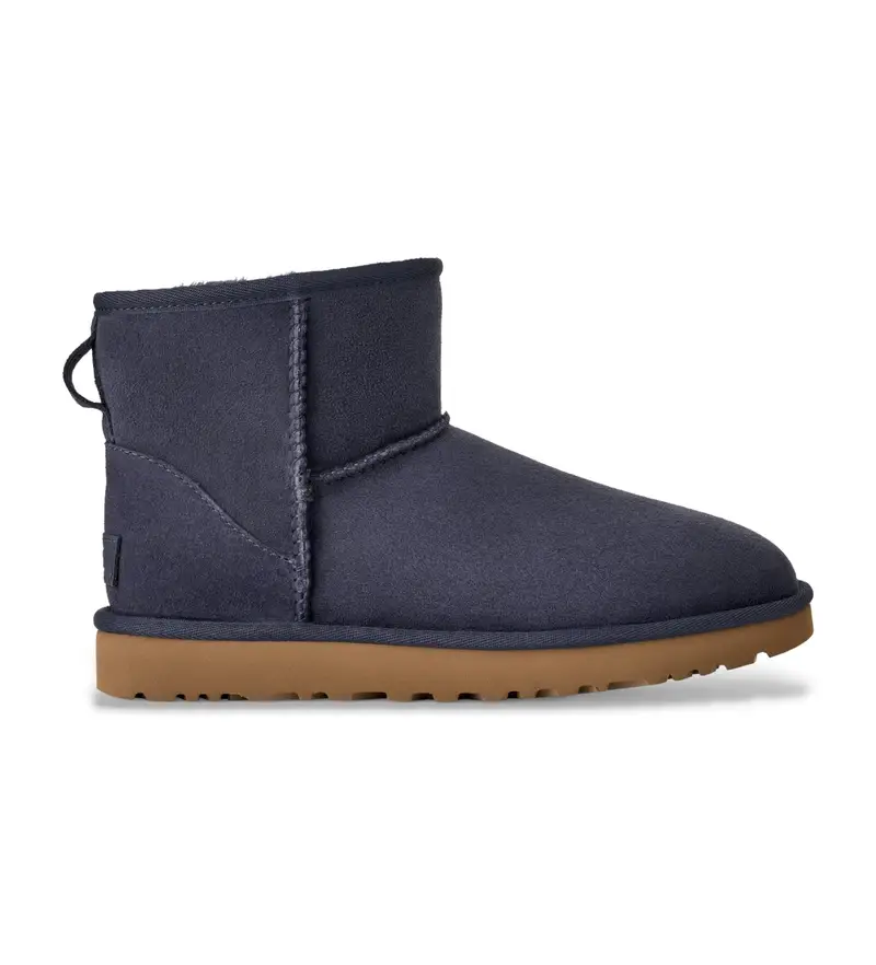 per donna 1016222 Stivaletti Classic Mini II in pelle blu navy (38), Basso, Nessuno, Casual, Homewear