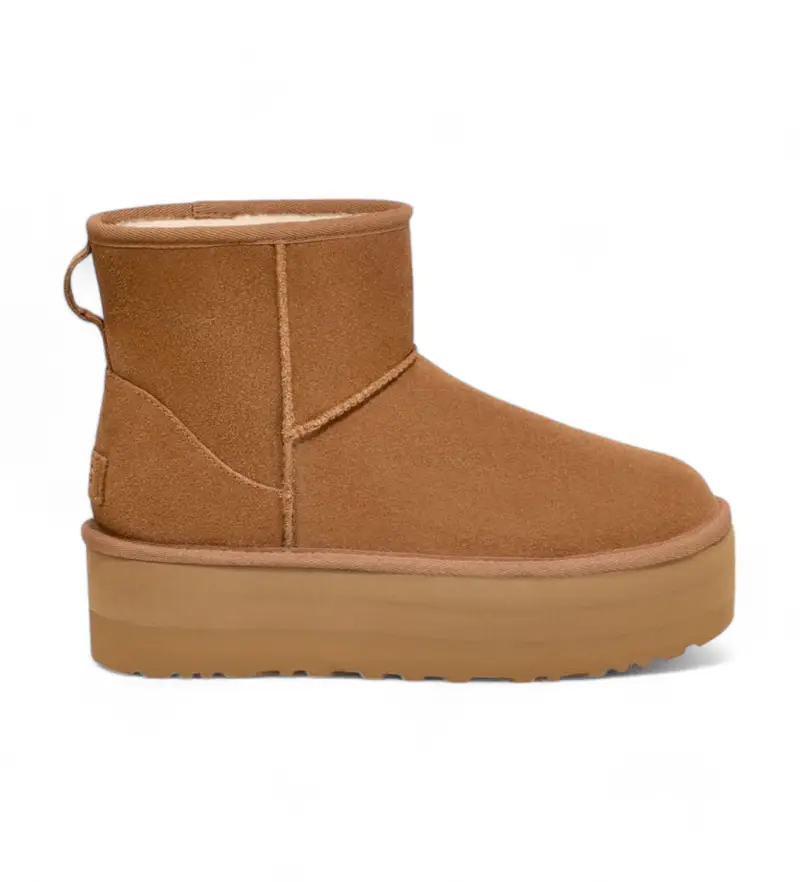 Ugg Classic Mini stivali in pelle marrone per donna