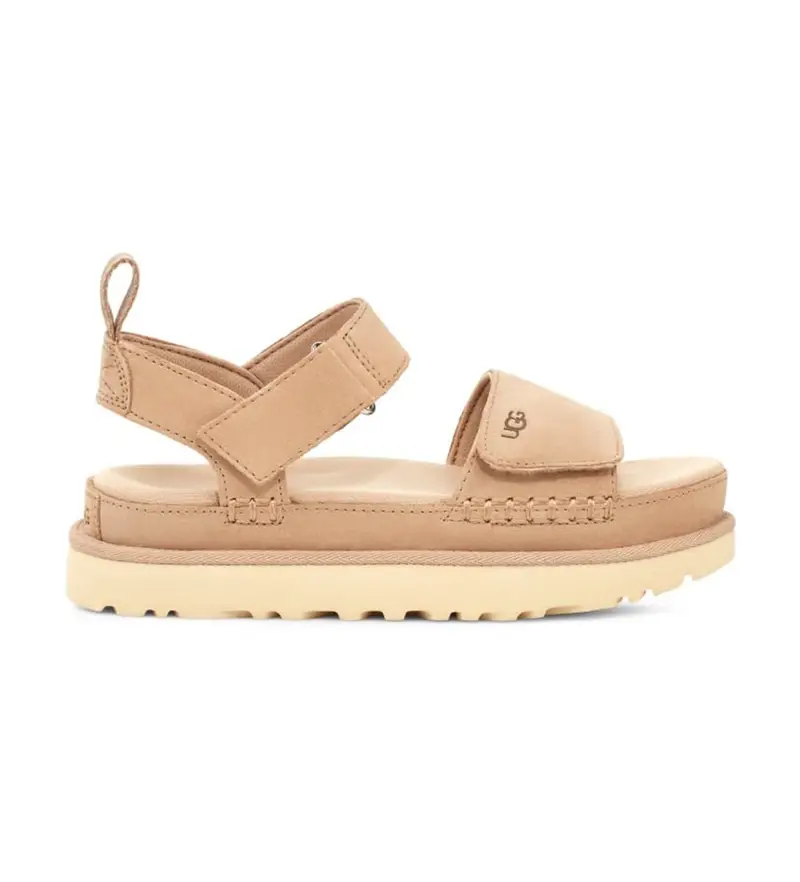 Ugg Sandali Donna in pelle marrone chiaro