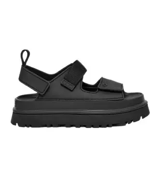 per donna 1152685 Sandali neri Golden Glow (38), Nero, Basso, 3 a 5cm, Velcro, Casual