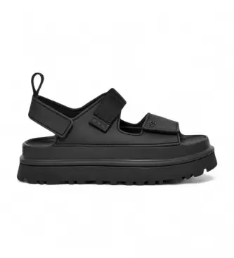 per donna 1152685 Sandali neri GoldenGlow (36), Nero, 3 a 5cm, Velcro, Casual