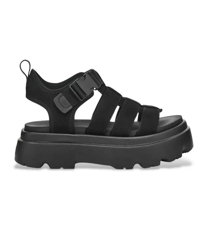 per donna. 1152698 Sandali Cora in pelle (36), Nero, Basso, Fibbia, Casual