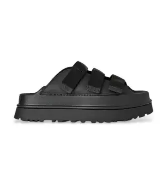 per donna 1167430 Sandali infradito Goldenglow neri (36), Nero, 3 a 5cm, Velcro, Casual, Poliestere riciclato Naturale