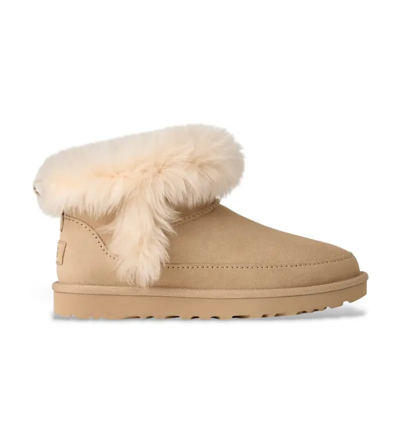 per donna 1173832 Stivaletti Classic Ultra Mini Chalet in pelle beige (41), Basso, Nessuno, Casual, Homewear