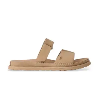 per donna 1178590 Sandali GoldenGaze Slide in pelle beige (38), Basso, Camoscio, Nessuno, Casual